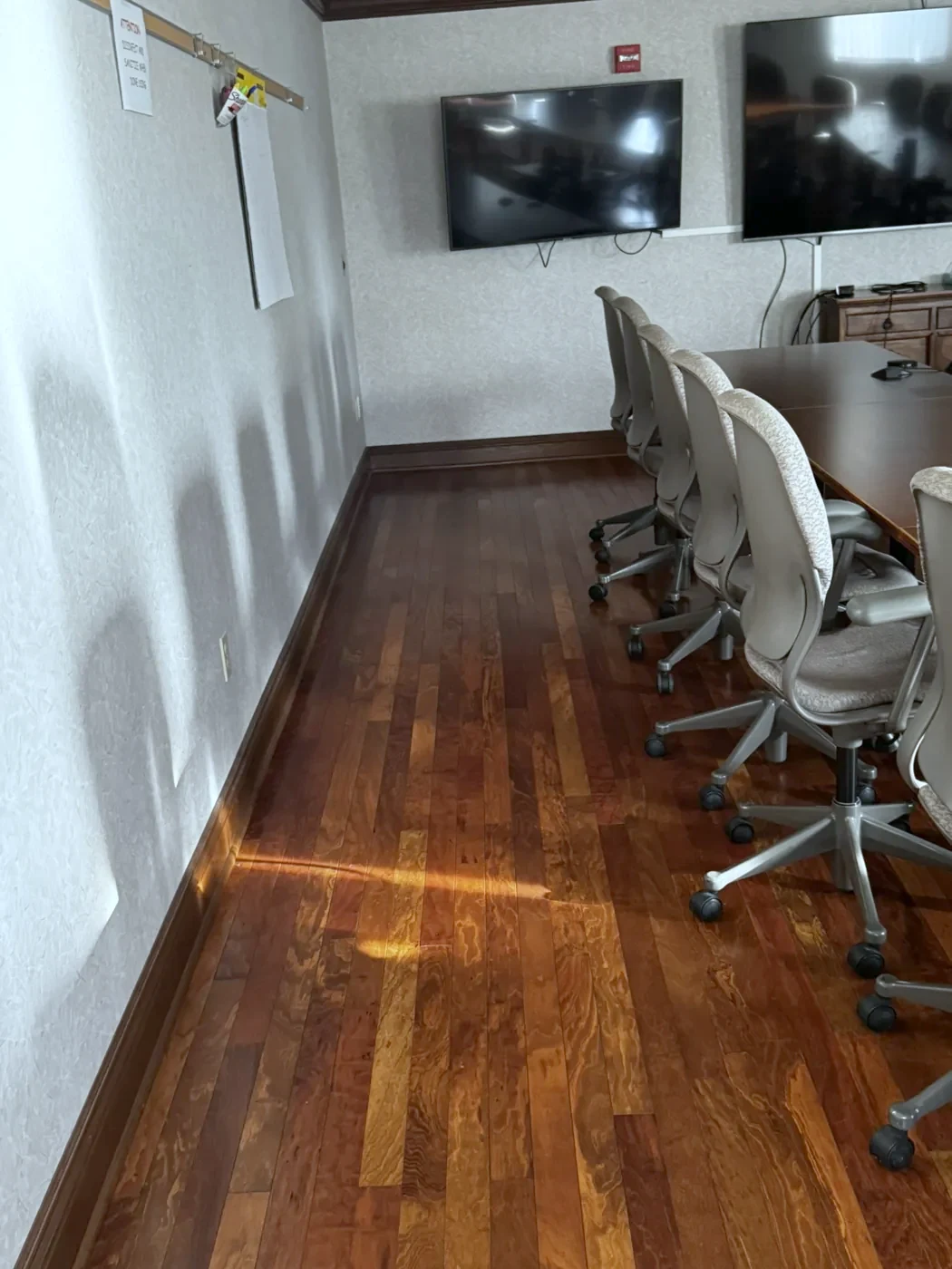 Cleaned conference room in a Northeast Ohio commercial office